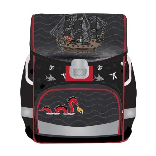 Ghiozdan neechipat Fit, 35x26x17 cm, Herlitz Sea Dragon