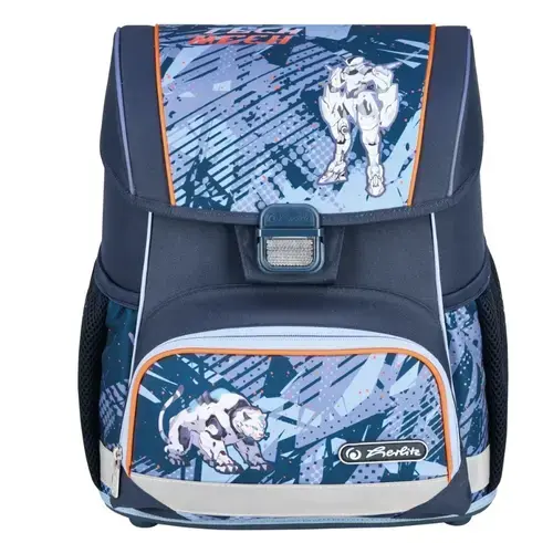 Ghiozdan neechipat Herlitz Loop, dimensiune 37 x 31 x 22 cm, motiv Techmech