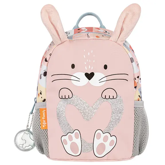 Ghiozdan neechipat mini dear friends, 26x20x15 cm, Honey bunny, Tiger Family