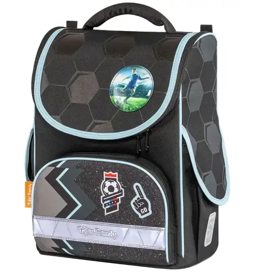 Ghiozdan neechipat Tiger Nature Quest Lite, dimensiune 35 x 31 x 19 cm, motiv Football Match
