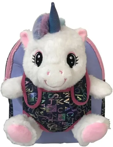 Ghiozdan pentru grădiniță S. Cool Baby Animals - Mov, cu unicorn
