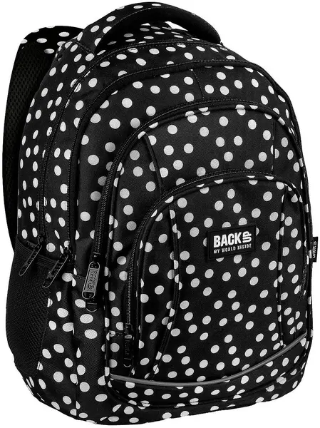 Ghiozdan școlar BackUp 8 A - Retro Polka Dots,cu 4 compartimente