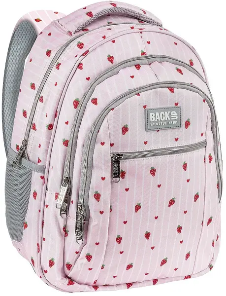 Ghiozdan școlar BackUp 8 O - Pink Love, cu 3 compartimente
