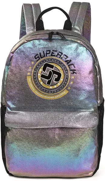 Ghiozdan școlar S. Cool Super Pack - Metalic, cu 1 compartiment