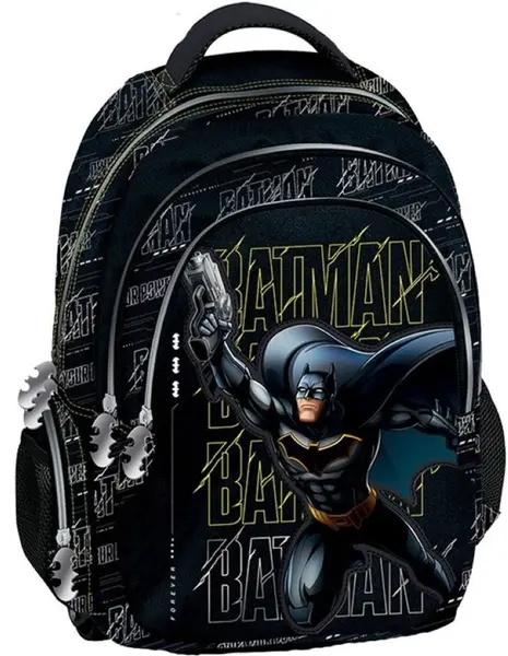 Ghiozdan școlar școlar Graffiti Batman - Black, 2 comartimente