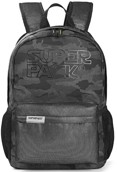 Ghiozdan școlar școlar S. Cool Super Pack - Camuflaj gri, cu 1 compartiment