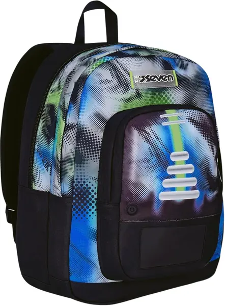 Ghiozdan școlar Seven Freethink - Write Down, Green, 34 l