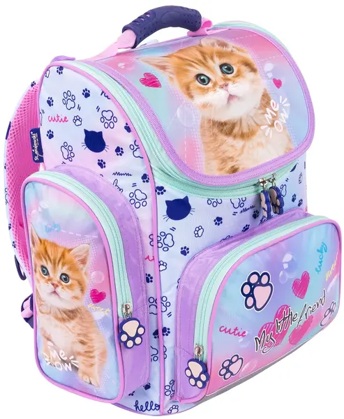 Ghiozdan școlar St. Majewski My Little Friend - Pastel Kitty, 1 compartiment
