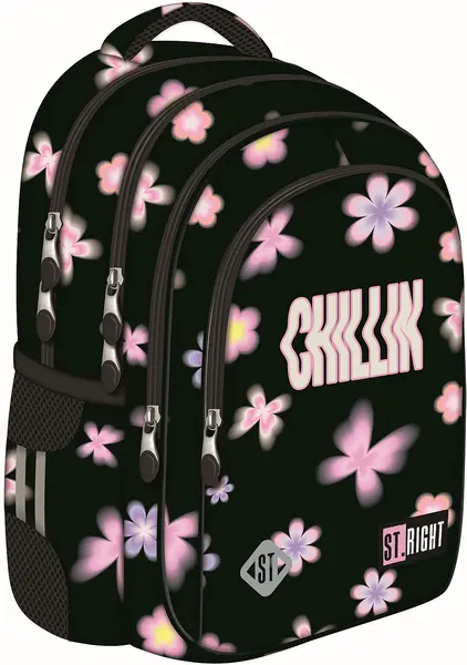 Ghiozdan școlar St. Right Flower Mood - 4 compartimente , 22 l