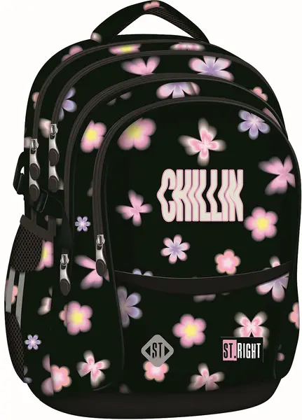 Ghiozdan școlar St. Right Flower Mood - 4 compartimente , 23 l