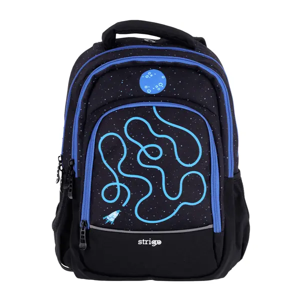 Ghiozdan Strigo Misty+ Black Cosmos, 24L, 39A 27A 18 cm