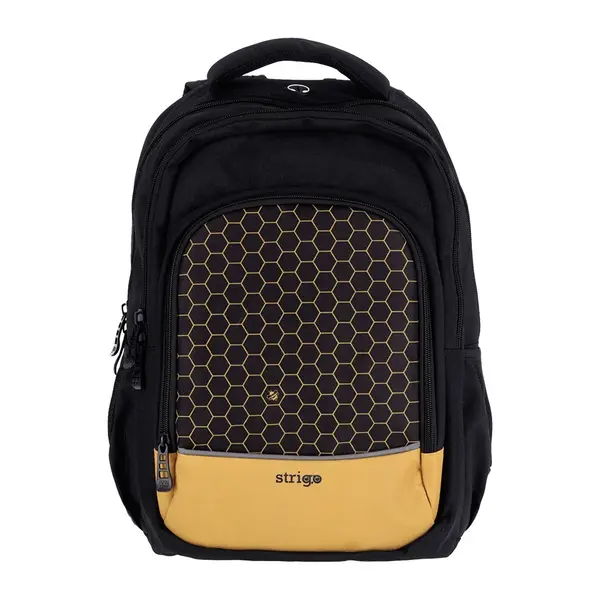 Ghiozdan Strigo Misty+ Black Honeycomb, 24L, 39A 27A 18 cm