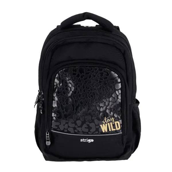 Ghiozdan Strigo Misty+ Black Wild, 24L, 39 27 18 cm
