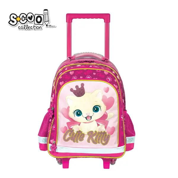 Ghiozdan trolley, Cute Kitty, 38x29x14 cm, S-Cool