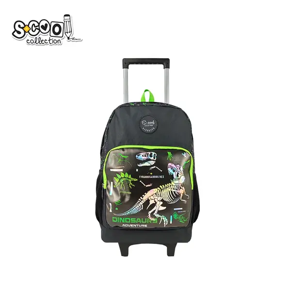 Ghiozdan trolley Dinosaurs, 45x32x16.5 cm, S-Cool