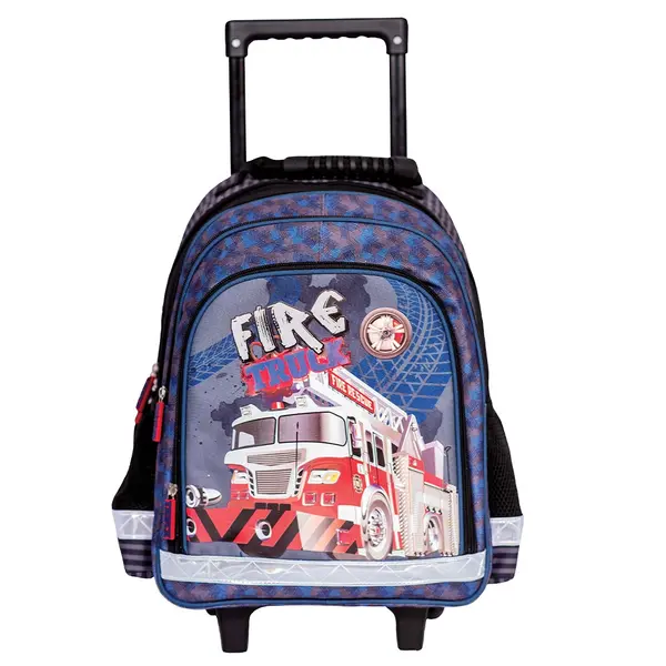 Ghiozdan trolley Fire Truck, 38x29x14 cm, S-Cool