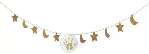 Ghirlanda aurie cu amprenta si vopsele Baby Art