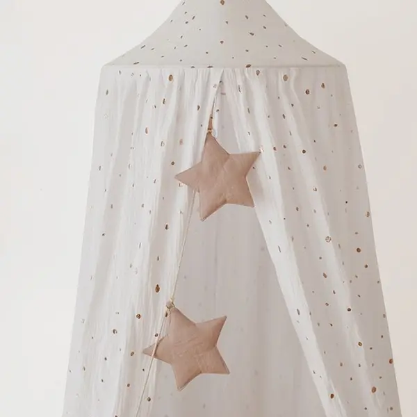 Ghirlanda catifea stelute, Little Amy, Bej deschis, 200 cm