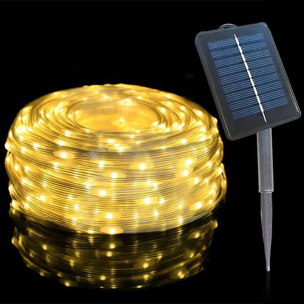 Ghirlanda luminoasa solara tip furtun cu LED, 12 sau 22 metri