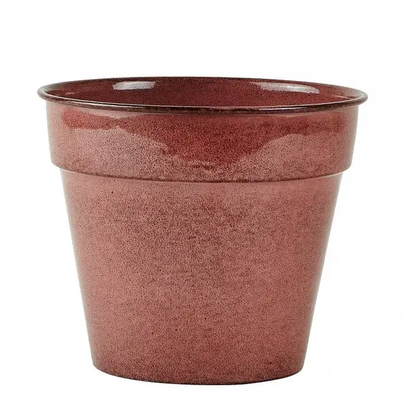 Ghiveci metalic - Enamelled Metal - Dark Rose | F&H of Scandinavia