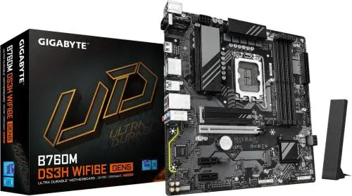 GIGABYTE B760 DS3H WF6E GEN5 LGA1700 4xDDR5 4xSATA 2xM.2