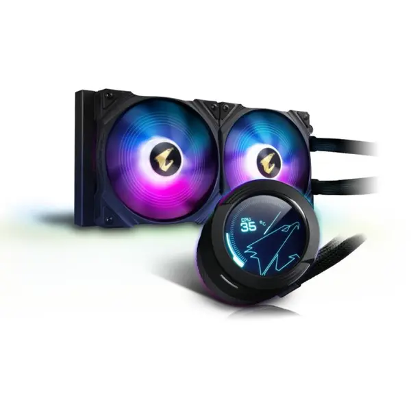 Gigabyte Cooler CPU GIGABYTE AORUS WATERFORCE X 240, Iluminare RGB, Negru