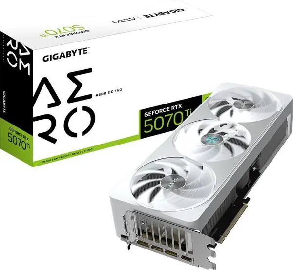GIGABYTE GeForce RTX 5070 Ti AERO OC 16GB GDDR7 - PCIe 5.0, 3 DP, HDMI