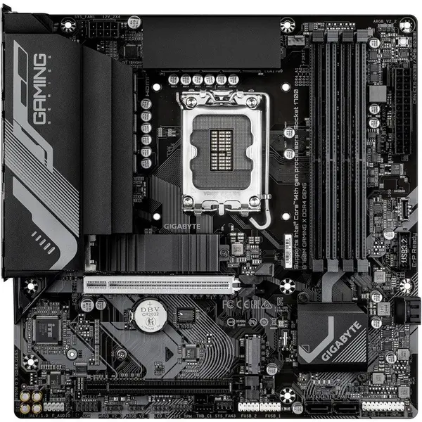 Gigabyte Placa de baza Gigabyte B760M GAMING X DDR4 GEN5, Intel B760, Socket 1700, Interfata PCI Express x16 4.0, mATX