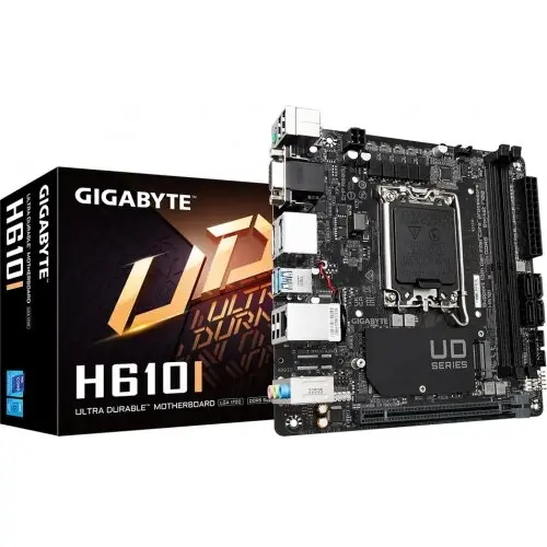 Gigabyte Placa de baza Gigabyte H610I, Intel H610, Socket 1700, mITX