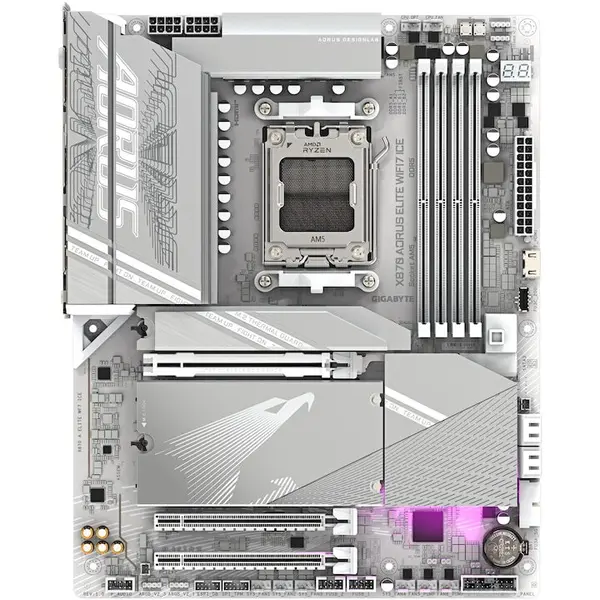 Gigabyte Placa de Baza GIGABYTE X870E AORUS ELITE WIFI7 ICE, AM5, 4x DDR5