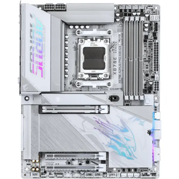 Gigabyte Placa de baza GIGABYTE X870E AORUS PRO X3D ICE