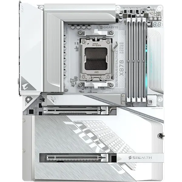 Gigabyte Placa de Baza GIGABYTE X870E AORUS STEALTH ICE, AM5, ATX