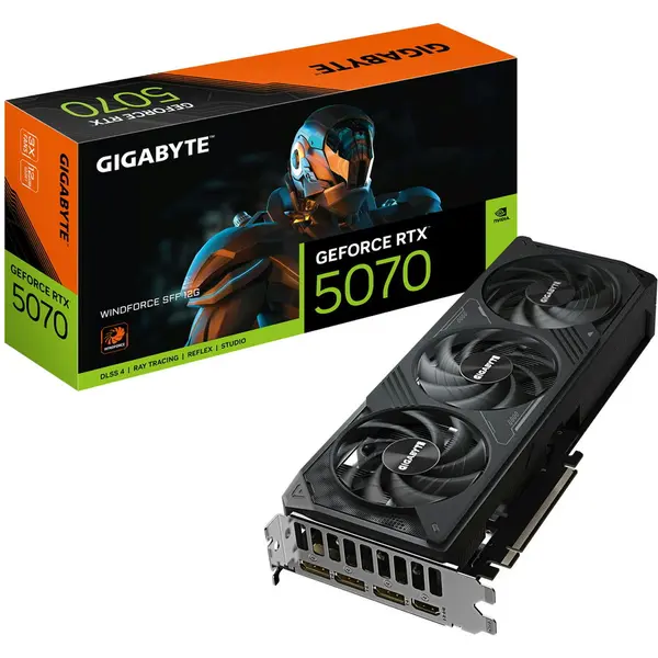 Gigabyte Placă grafică Gigabyte GeForce RTX 5070 Windforce SFF 12GB GDDR7 PCI-Express