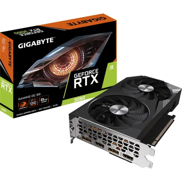 Gigabyte Placa video Gaming GIGABYTE GeForce RTX 3060 GAMING OC 8GB GDDR6, 128-bit