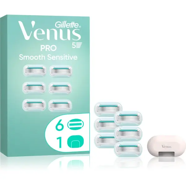 Gillette Venus PRO Smooth Sensitive rezerva Lama + capac de protecție 6 buc