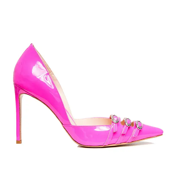 Gina Stiletto Piele Lacuita, Fucsia - Premium Collection - 36 / 10 cm