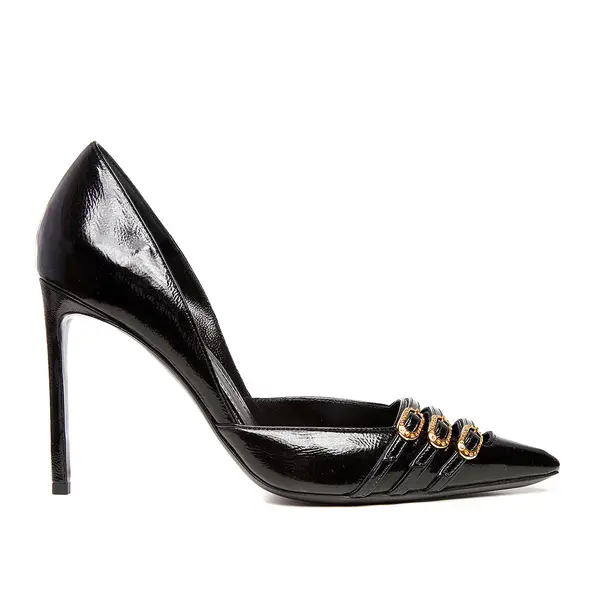 Gina Stiletto Piele Lacuita, Negru - Premium Collection - 35 / 10 cm