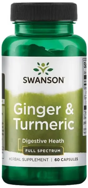 Ginger & Turmeric, 600 mg, 60 capsule, Swanson