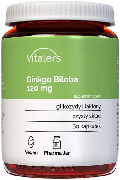 Ginkgo biloba, 120 mg, 60 capsule, Vitaler's