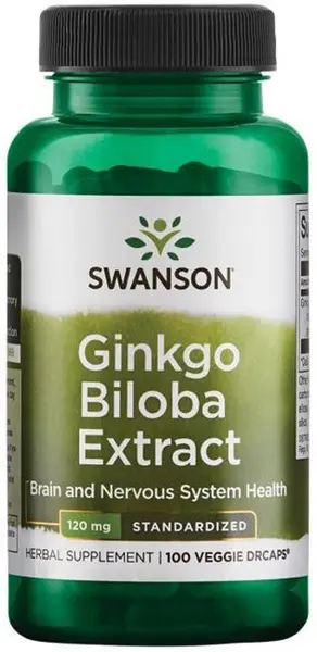 Ginkgo Biloba Extract, 120 mg, 100 capsule, Swanson