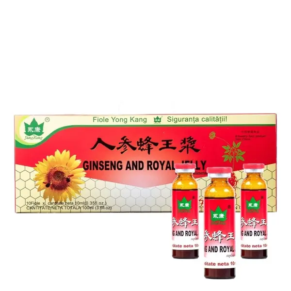 Ginseng si Royal Jelly, 10 fiole, Yongkang International China