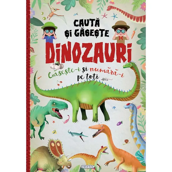 GIRASOL Cauta si gaseste dinozauri - Gaseste-i si numara-i pe toti