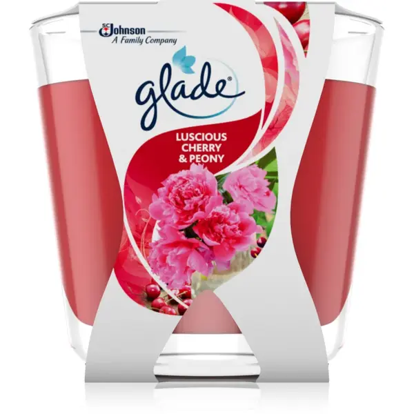 GLADE Luscious Cherry & Peony lumânare parfumată 70 g