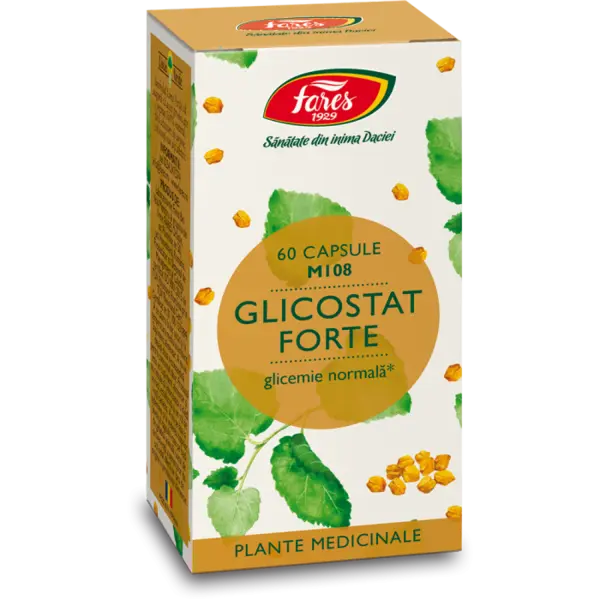 Glicostat Forte M108, 60 capsule, Fares