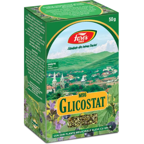 Glicostat, M96, ceai la punga, Fares | 50G