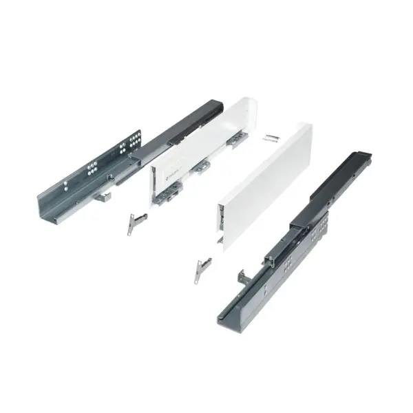 Glisiera Idealbox Slim, L400 mm, H172 mm, pentru Placa de 18 mm, Finisaj Antracit