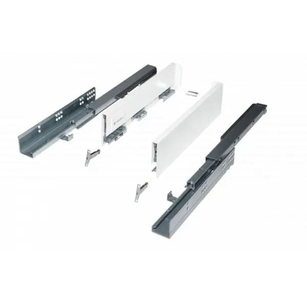 Glisiera Idealbox Slim, L400 mm, H88 mm, pentru Placa de 18 mm, Finisaj Antracit