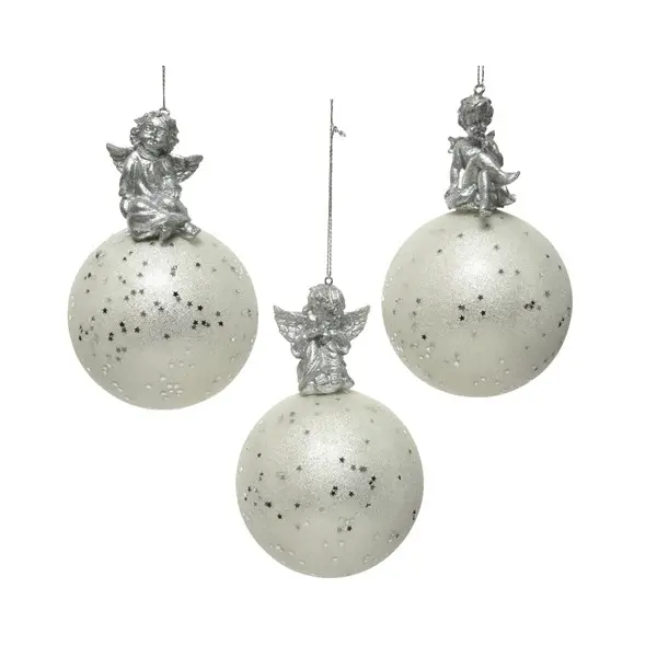 Glob - Angel on Top - Silver Glitter - mai multe modele | Kaemingk