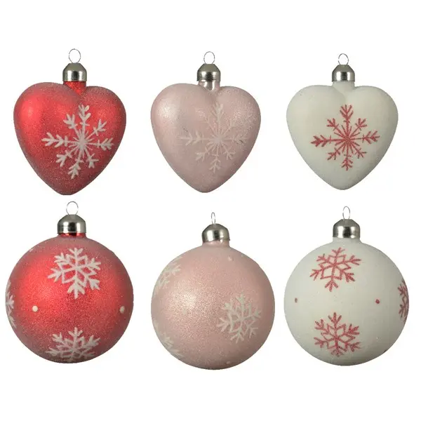Glob decorativ - Bauble Gass Glitter Snowflake - mai multe modele | Kaemingk