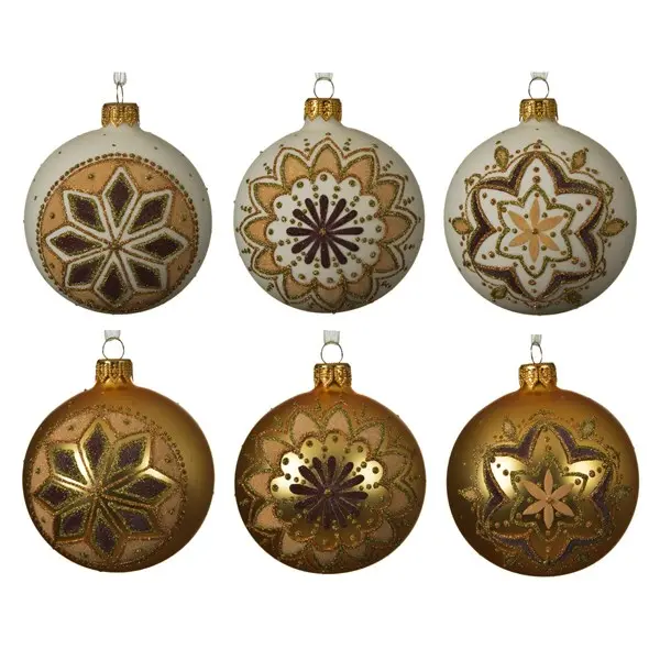 Glob - Gold Snowflake - mai multe modele | Kaemingk